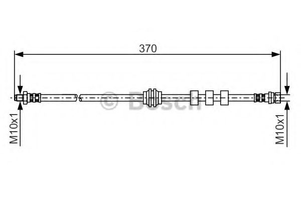 1987476886 ШЛАНГ ТОРМОЗНОЙ ПЕРЕДНИЙ 370 ММ FOCUS I 2000-